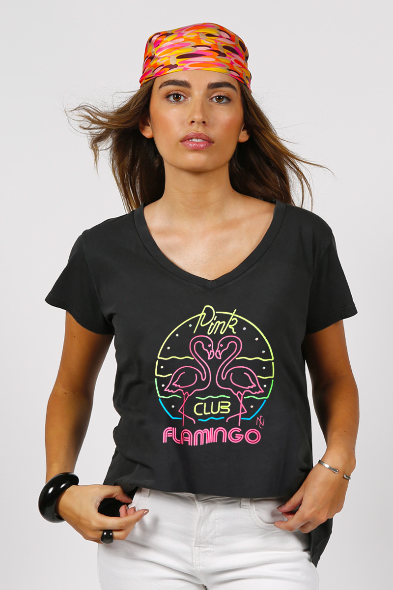 TEE SHIRT FLAMINGO